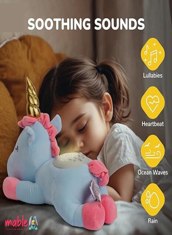 MABLE Dreamlight Unicorn Baby Soft Sleeping accompany Toy Music Projector Plush Unicorn Toy Children's Soothing Toy. - Image 2